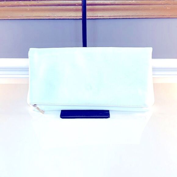Bam Forever White Fold Over Clutch Bag - Picture 1 of 5